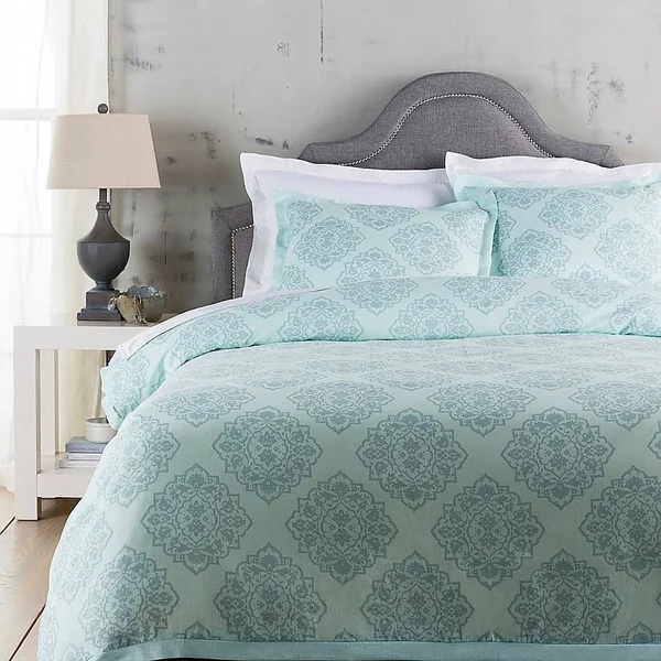 Surya Anniston Full/Queen Duvet Cover in Sky Blue