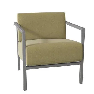 Salona Patio Dining Armchair Woodard Cushion Color: Caruso Parakeet - Frame Color: Textured Black