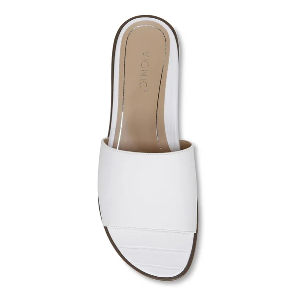 Vionic Demi Women's Heeled Slide Sandal White - 5 Medium