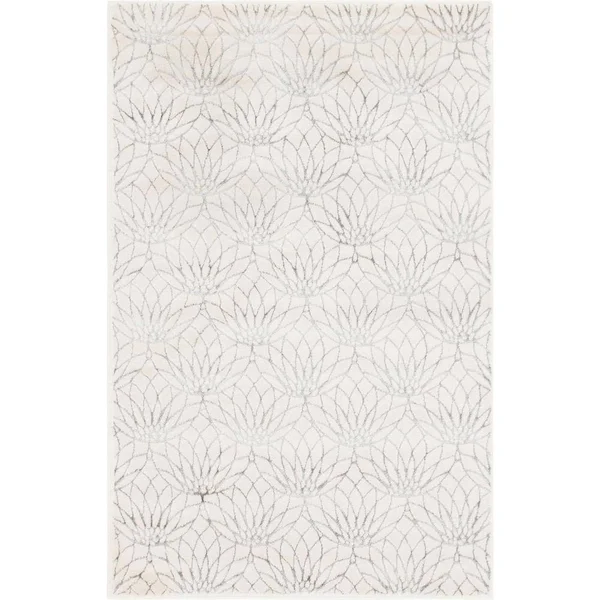 Marilyn Monroe Dahlia Glam Area Rug - 4& x 6& - White/Silver