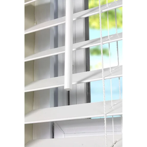 Arlo Blinds White Cordless Faux Wood Blinds with 2 in. Slats 36 in. W x 84 in. L