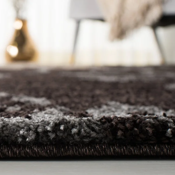 Safavieh Florida Shag Smoke/Dark Brown 2 ft. 3 in. x 8 ft. Runner Rug