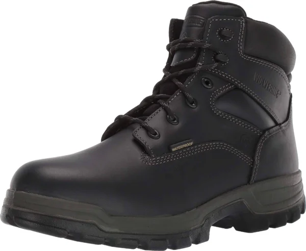 Wolverine Stratus Waterproof 6 Soft Toe Boot Men's Work Boots Black : 10.5 D - Medium