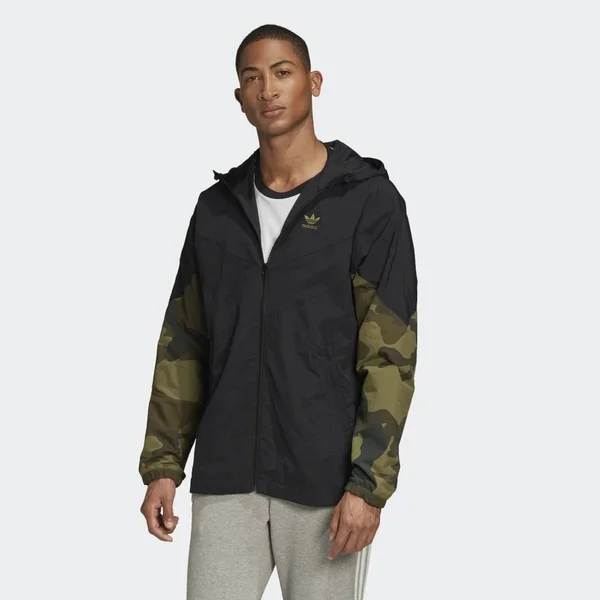 Adidas Men's Originals Camo Windbreaker - Black