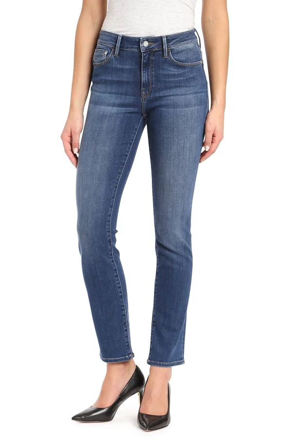 Mavi Kendra High-Rise Straight Leg in Indigo Supersoft Jeans - Blue