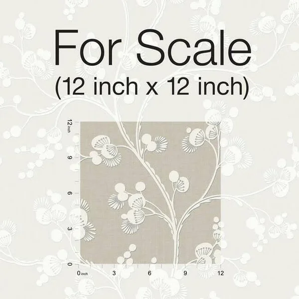 York Wallcoverings SS2501 Off White Dahlia Trail Wallpaper