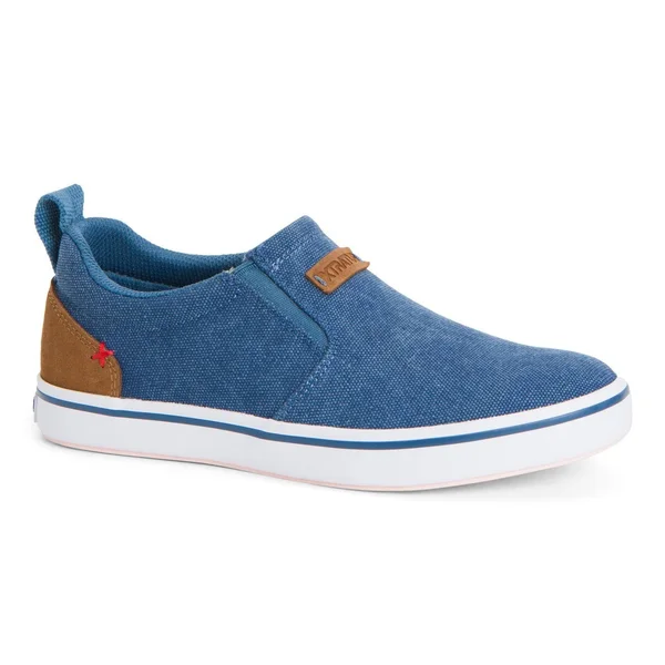 Xtratuf Women's Canvas Sharkbyte Deck Shoe, Blue, 8