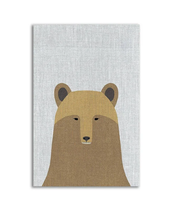 36x22 x 24x22 Grizzly Bear by Annie Bailey Art Print on Canvas