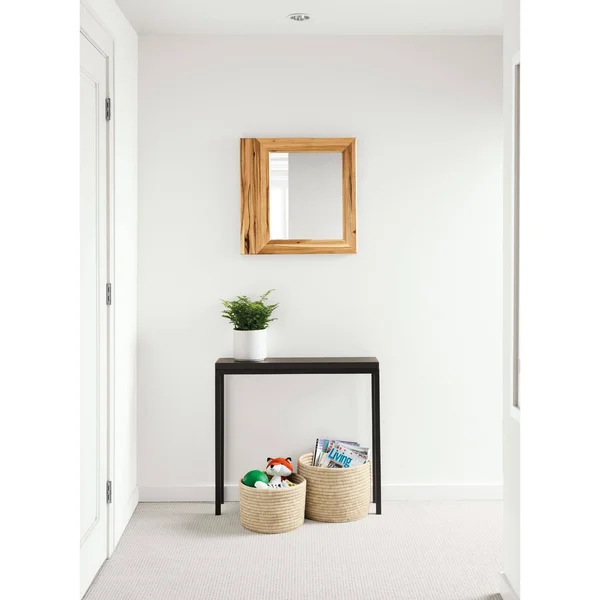Room & Board, Modern Parsons 36W 18d 29h Console Table w/ 1.5x22 Leg, Smoke Tempered Glass Top w/ Gold Base