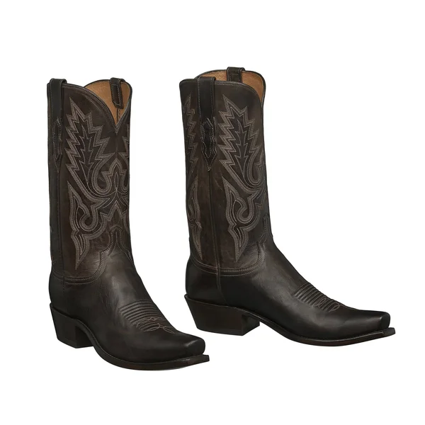 Lucchese Bootmaker Men's Lewis 7 Toe Western Boot - Size: 9, Chocolate Madras Goat