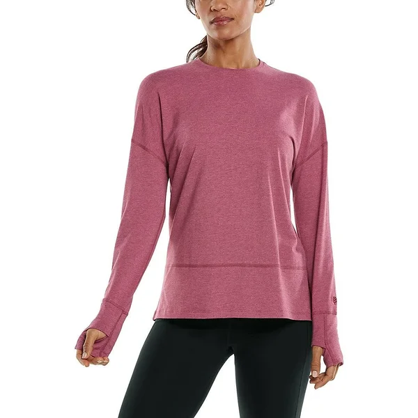 Coolibar Women's Lumaleo Relaxed T-Shirt - Shirts for Women, Purple, XX-Large