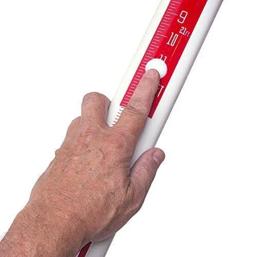 AdirPro 25 ft. Surveyor Oval Shaped Leveling Grade Rod iinches