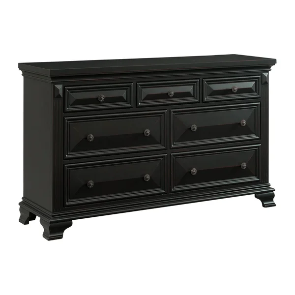Picket House Furnishings Trent 7 Drawer Dresser in Antique Black