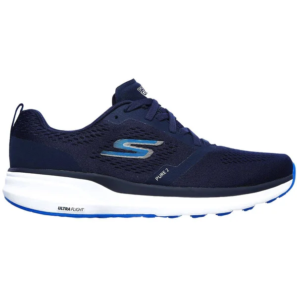 Skechers Men's GOrun Pure 2 Running Shoes, Navy, Blue, 8.5