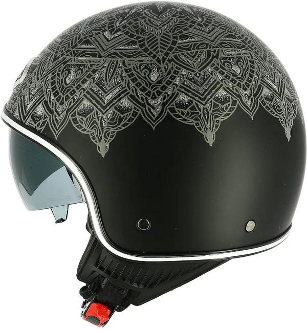 Astone Mini 66 Mandala Jet Helmet Black Matt XL