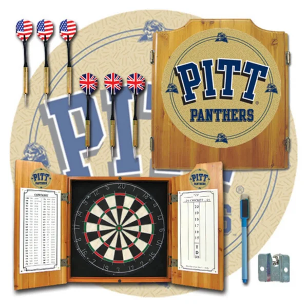 University of Pittsburgh Dart Cabinet Set