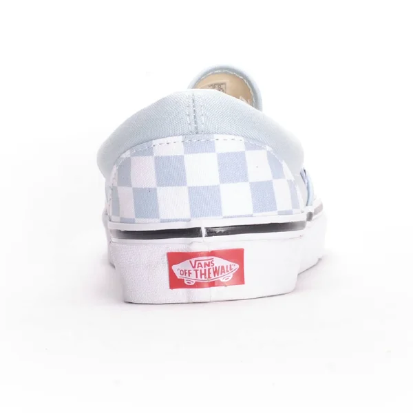 Vans Classic Slip on Checkerboard Baby Blue True White