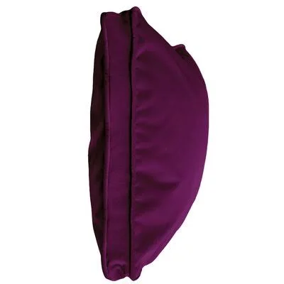 Muse Cotton Pillow Cover Square Feathers Sangria 20x22 H x 20x22 W