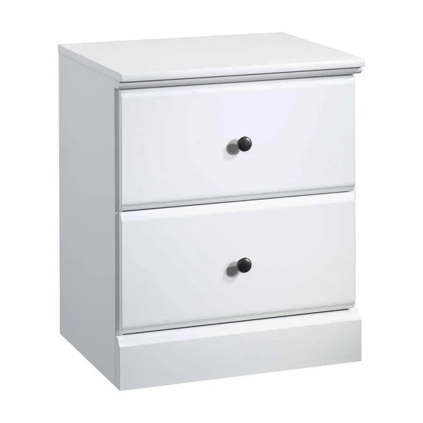 Sauder Parklane Nightstand, Soft White Finish Home Bedroom Furniture