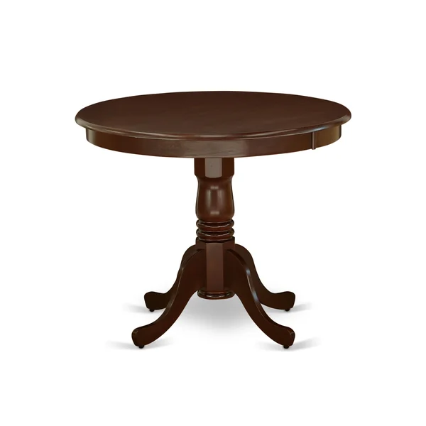 East West Furniture Anip5-mah-w 5pc Round 36 inch Kitchen Table and 4 Wood Seat Dining Chairs