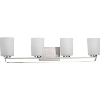 4-Light Dimmable Vanity Light Latitude Run Finish: Brushed Nickel
