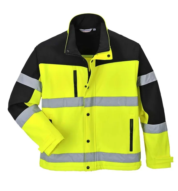 Portwest Two Tone Hi Vis Softshell Jacket (3L) S429 - Yellow, 2XL