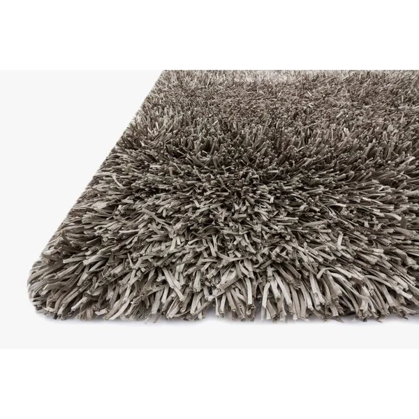 Alexander Home Hand-Tufted Rocco Solid Ribbon Shag Rug (3&6 x 5&6) Peacock, Blue