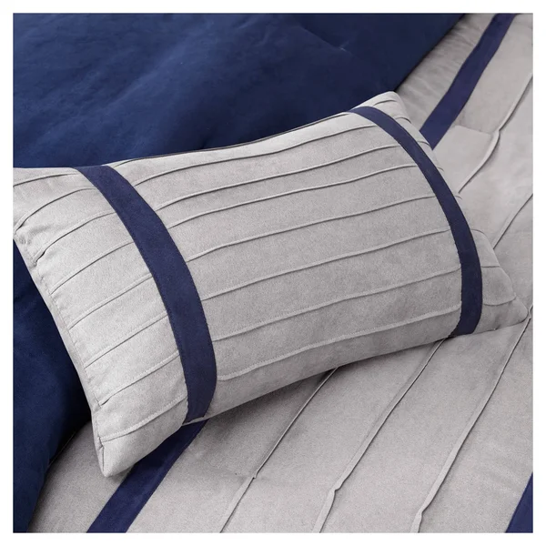 Madison Park - Palmer 7 Piece Comforter Set - Blue - Cal King