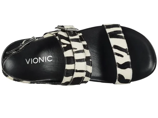 Women's Vionic with Orthaheel Technology Samar Sandal, Black Zebra
