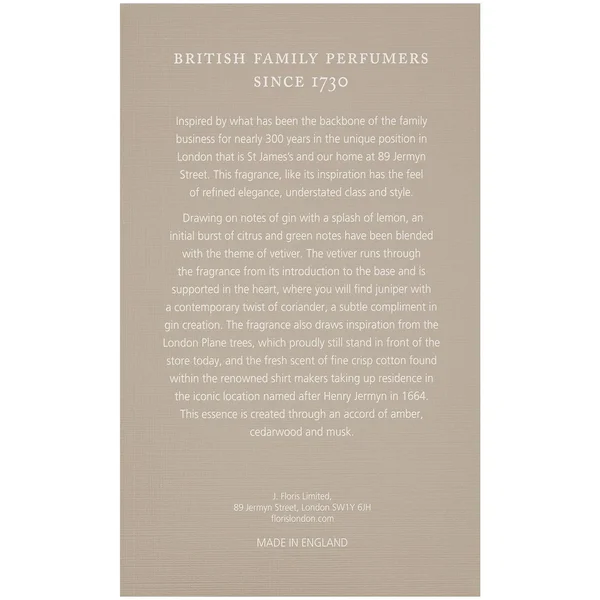 Floris Jermyn Street Eau De Parfum Spray by Floris 3.4 oz