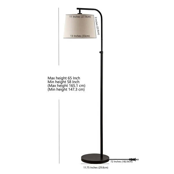 Safavieh Winley Floor Lamp - Oil Rubbed Bronze (Black)