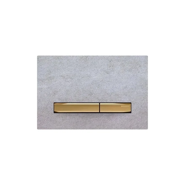 Geberit Sigma50 Flush Plate for Dual Flush System Concrete/Brass 115672JV2
