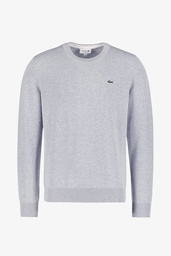 Lacoste Crew Neck Knit Jumper Grey