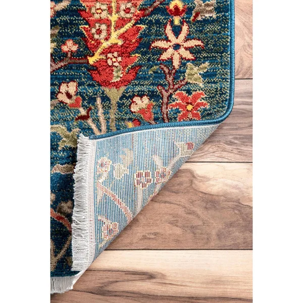 nuLOOM Rugs Dasilva Gabbeh Fringe Blue 8& x 10& Area Rug