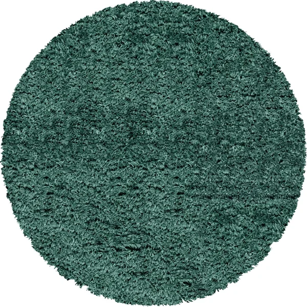 Rugs.com Infinity Collection Solid Shag Area Rug 4 ft Round Forest Green Shag