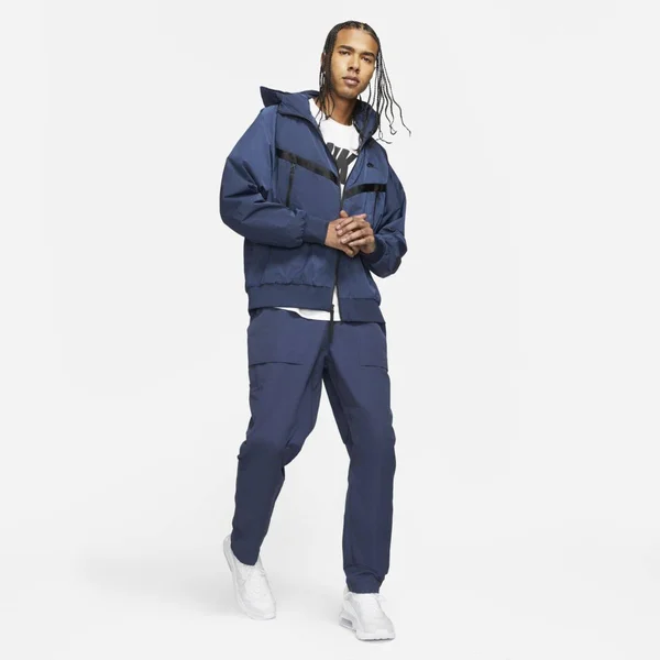 Nike Men's Sportswear Tech Essentials Windrunner Jacket in Blue/Midnight Navy Size Large, Nylon/Polyester