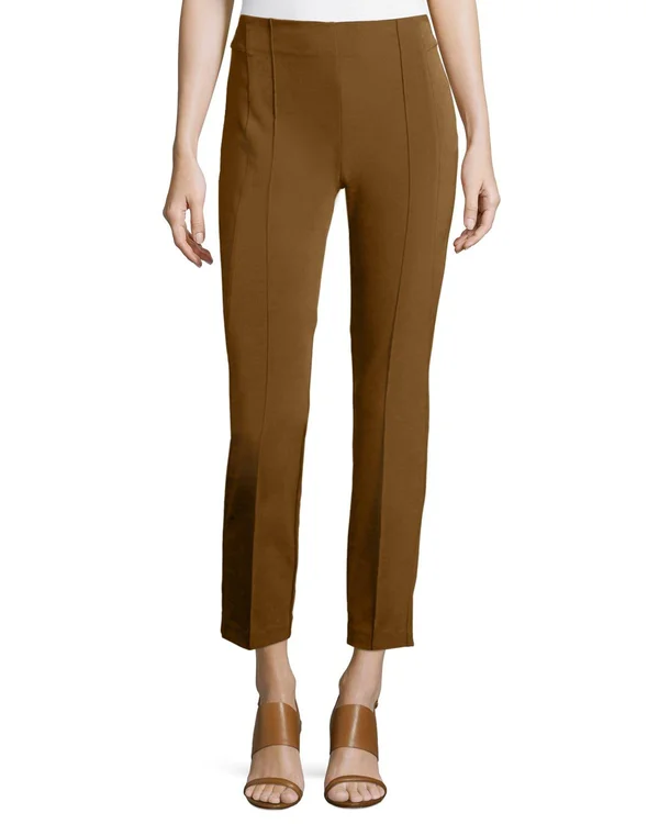 Lafayette 148 New York Women's Acclaimed Stretch Gramercy Pants - Sand - Size 16