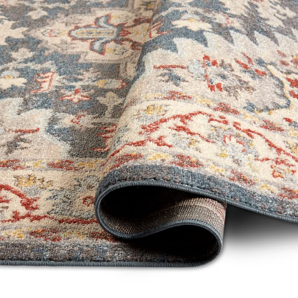 Home Dynamix Venice Loreta Area Rug (7&10x22x10&2x22 - Ivory/Blue)