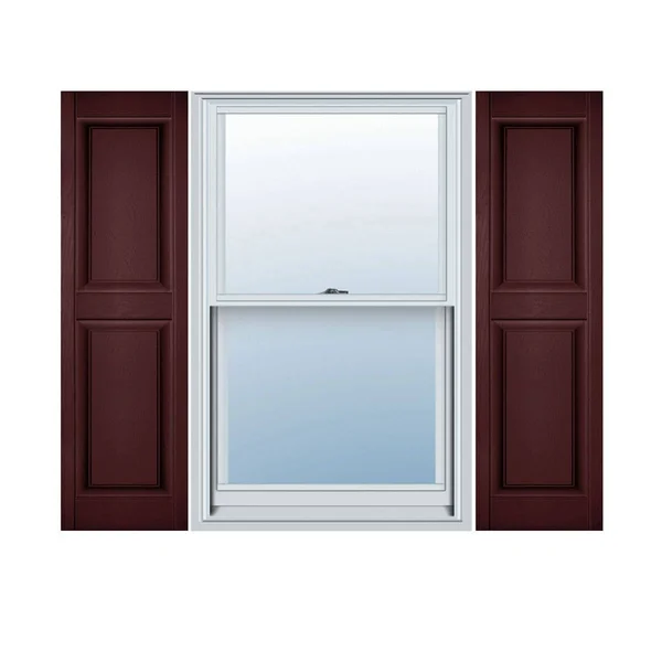 14 3/4x22W x 51x22H Lifetime Vinyl, Standard Two Equal Panels, Raised Panel Shutters, w/Installation Shutter-Lok&s & Matchin