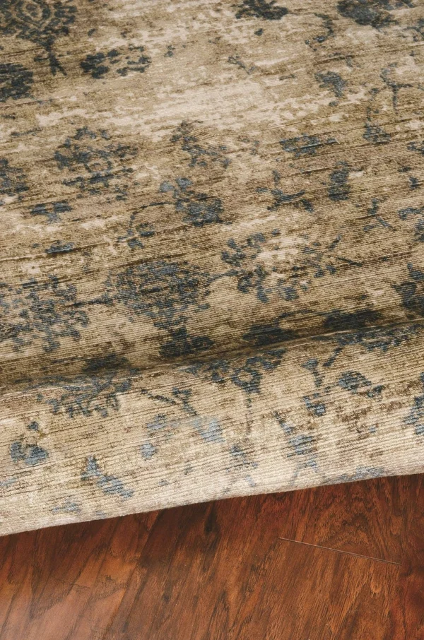 Kas Indulge 0805 Elegance 3&3x22 x 5&3x22 Sand - Blue Area Rug