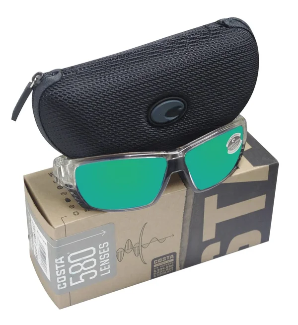 Costa Del Mar Tuna Alley Crystal - Green 580G Sunglasses