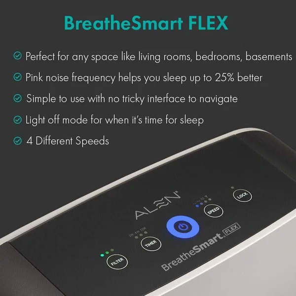 Alen BreatheSmart Flex True HEPA Air Purifier, HEPA-OdorCell +, Champagne Gold
