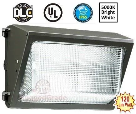 100 Watt LED Wall Pack Light – 11, 700 Lumens- High Efficiency 120 Lumen to Watt- Wall Pack LED - 5000K Bright White- Replaces 30
