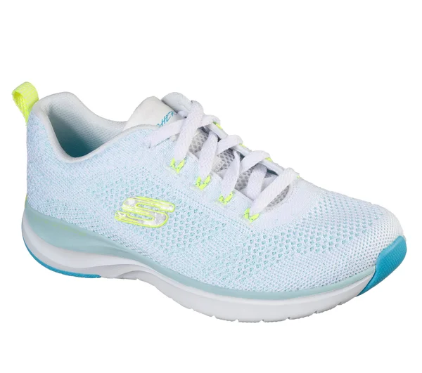 Skechers Women's Ultra Groove Sneakers - White/Turquoise, 9.5