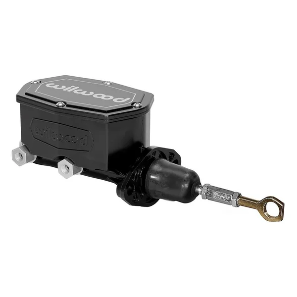 Wilwood 260-15521-BK - Compact Tandem Master Cylinder - 15/16in Bore - w/Pushrod Fits Mustang (Black)