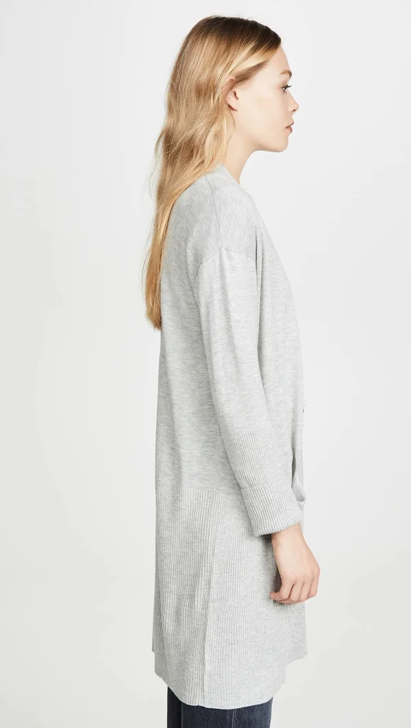 Splendid Long Cardigan Heather Grey