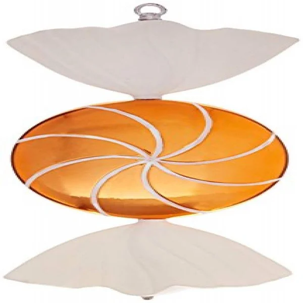 Vickerman 18.5x22 Orange-White Swirl Candy Christmas Ornament