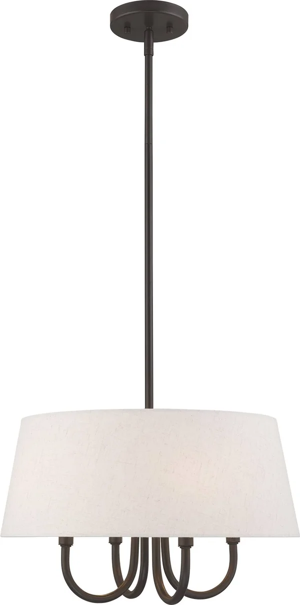 Livex Lighting 50804-92 Belclaire 4-Light Pendant Chandelier - English Bronze