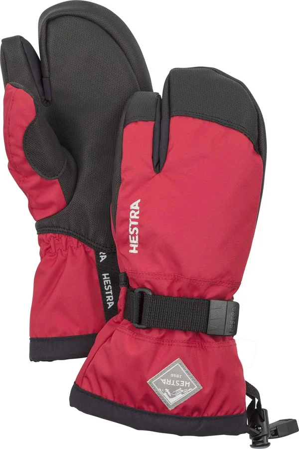 Hestra Gauntlet CZone Jr -3 Finger Red-Black 4