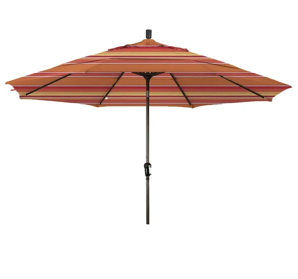 California Umbrella 11 ft. Aluminum Auto Tilt Patio Umbrella - Black